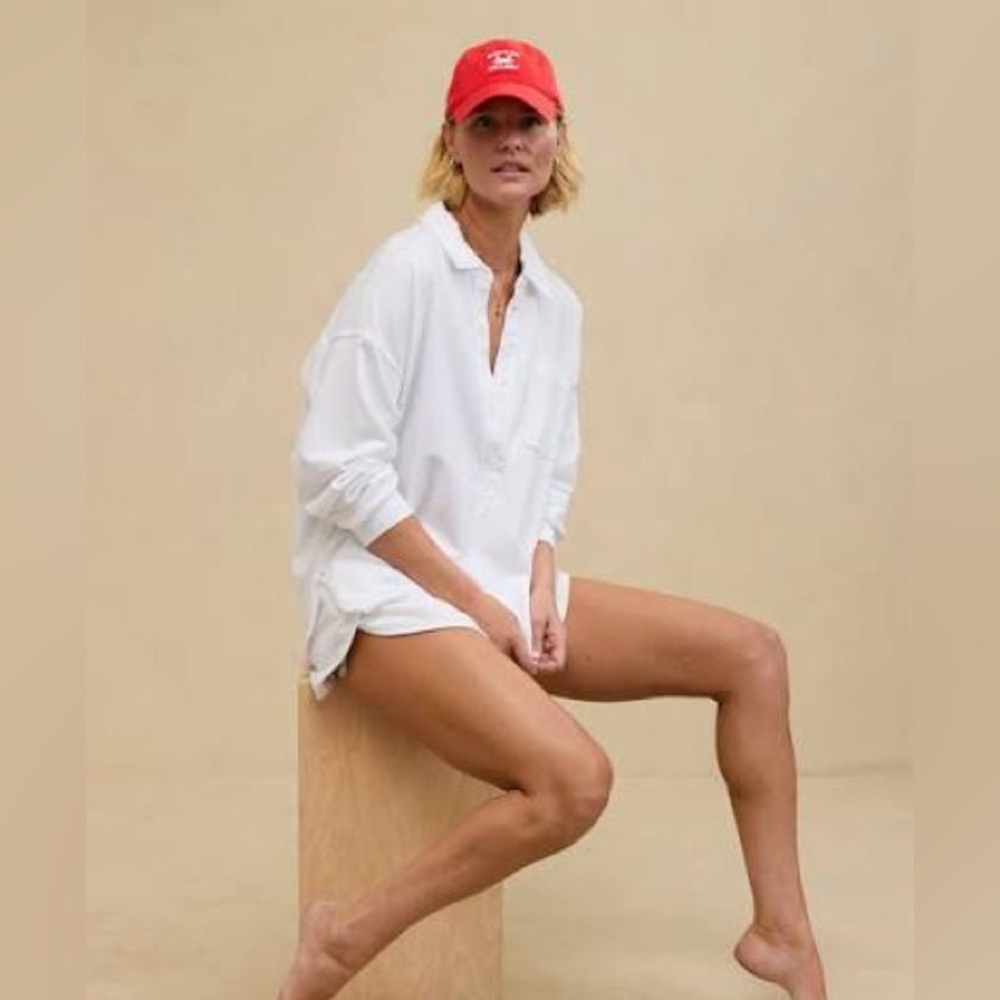 Aerie Take It Easy Popover Polo Sweatshirt